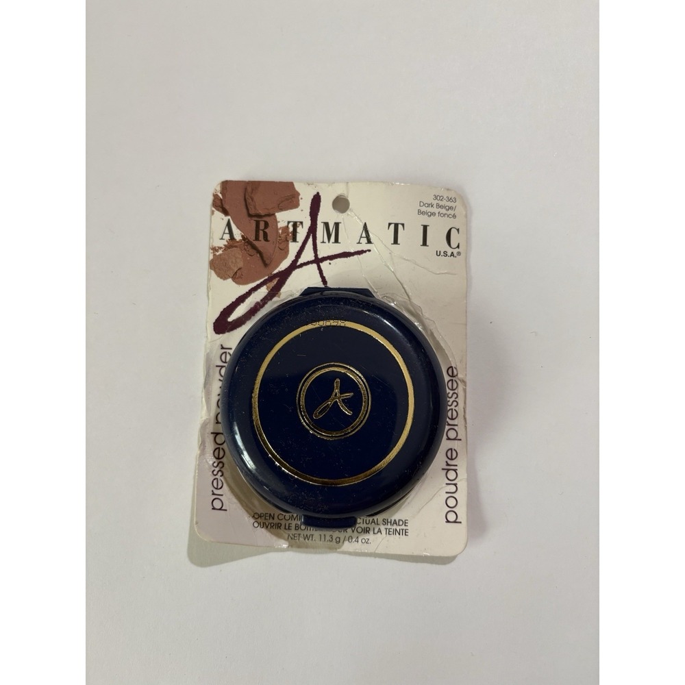 Artmatic Pressed Powder Face Powder Dark Beige W/ Mirror New Old Stock Rare
